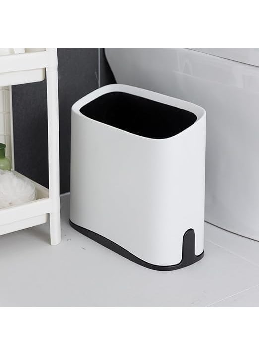 CRR RETAIL CRR RETAIL Mini Desktop Paper Waste Basket with Lid Small Office Countertop Trash Can Tiny Plastic Garbage Bin Multicolor Pack of 1 Combo  - Image 2