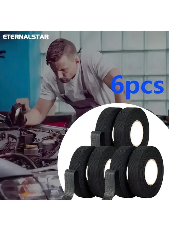 6pcs Flannel Electrical Tape High Temperature Durable Waterproof Self Adhesive Soundproofing for Cable Management - Image 3