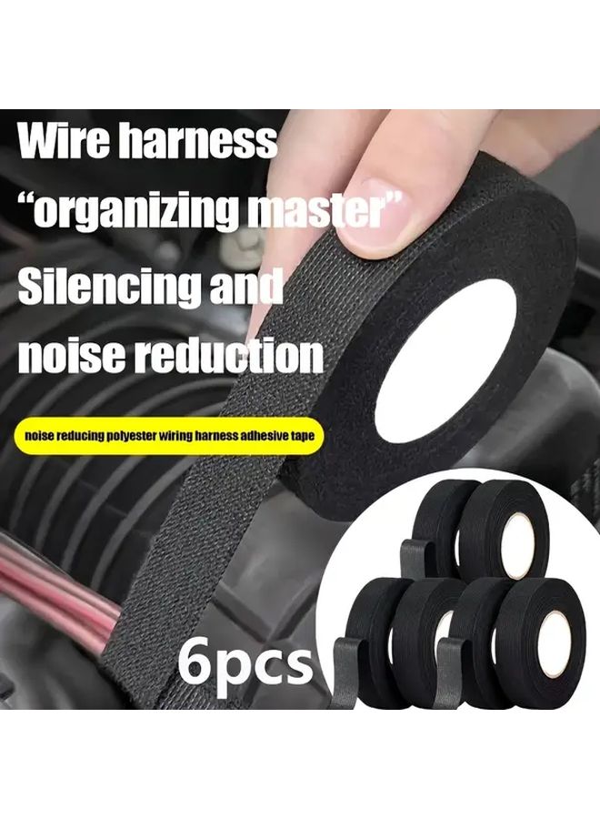 6pcs Flannel Electrical Tape High Temperature Durable Waterproof Self Adhesive Soundproofing for Cable Management - Image 5