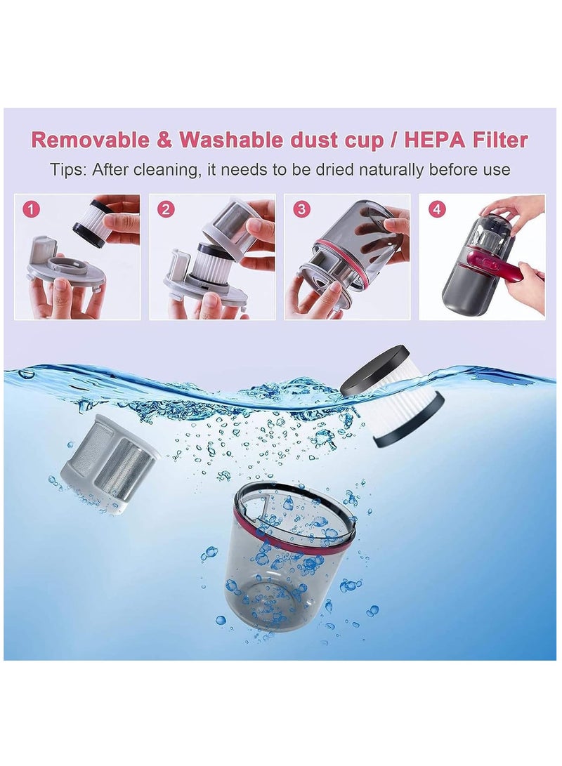 عربست أداة إزالة العث اللاسلكية، مكنسة كهربائية منزلية لإزالة العث في السرير، أدوات محمولة باليد لإزالة الغبار، معقم كهربائي للأشعة فوق البنفسجية (أزرق وذهبي) - Image 5