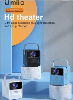 Umiio Portable HD WiFi Theatre Android TV Projector System – FIFA Special, Ideal for Indoor & Outdoor Use – 1080p HD, Wireless Connectivity, Built-in Speakers, Smart TV Features for Movies, Sports & More  - Image 1