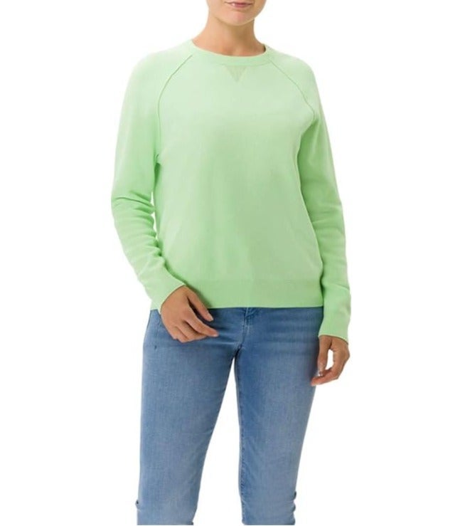 Women's Lesley Cotton and Viscose Crew Neck Sweater Soft Lightweight Long Sleeve Casual Pullover Knit Top Breathable Comfortable Everyday Fashion Jumper for Work Travel Outdoor and Daily Wear Mint Green - Image 2
