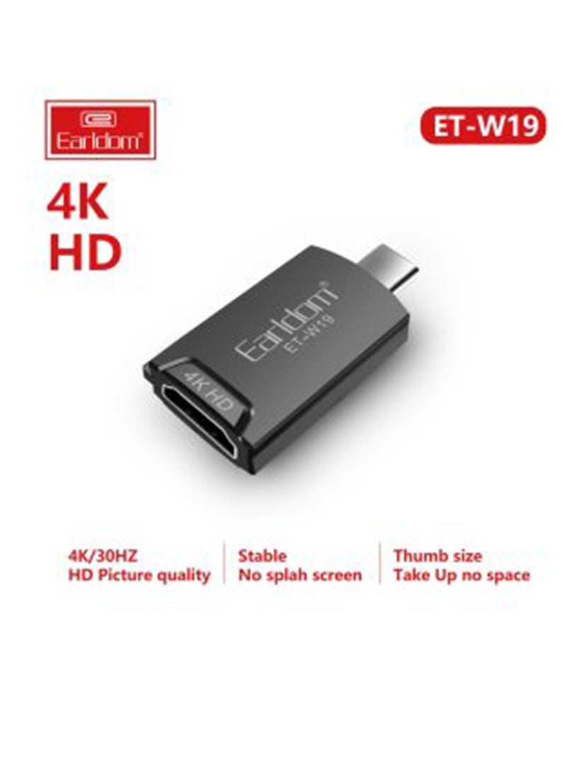 Earldom W19 Plug and Play Type-C To HD 4K Adapter - Image 4