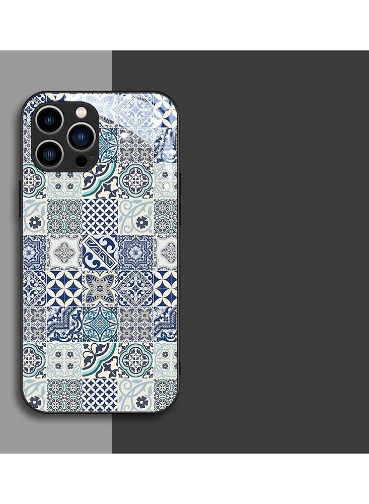 Loquat Back Cover Printed Glass Protective Mobile Phone Case for iPhone