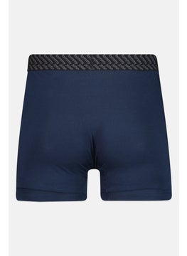 Tommy John Men 2 Pieces 6 Inseam Brand Logo Boxer Briefs, Navy/Grey  - Image 4