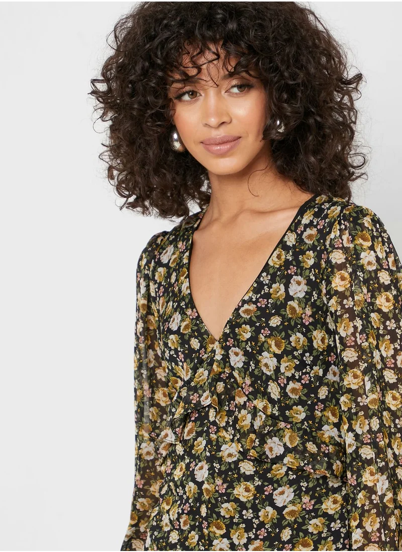 TOPSHOP Ruffle Detail Dress