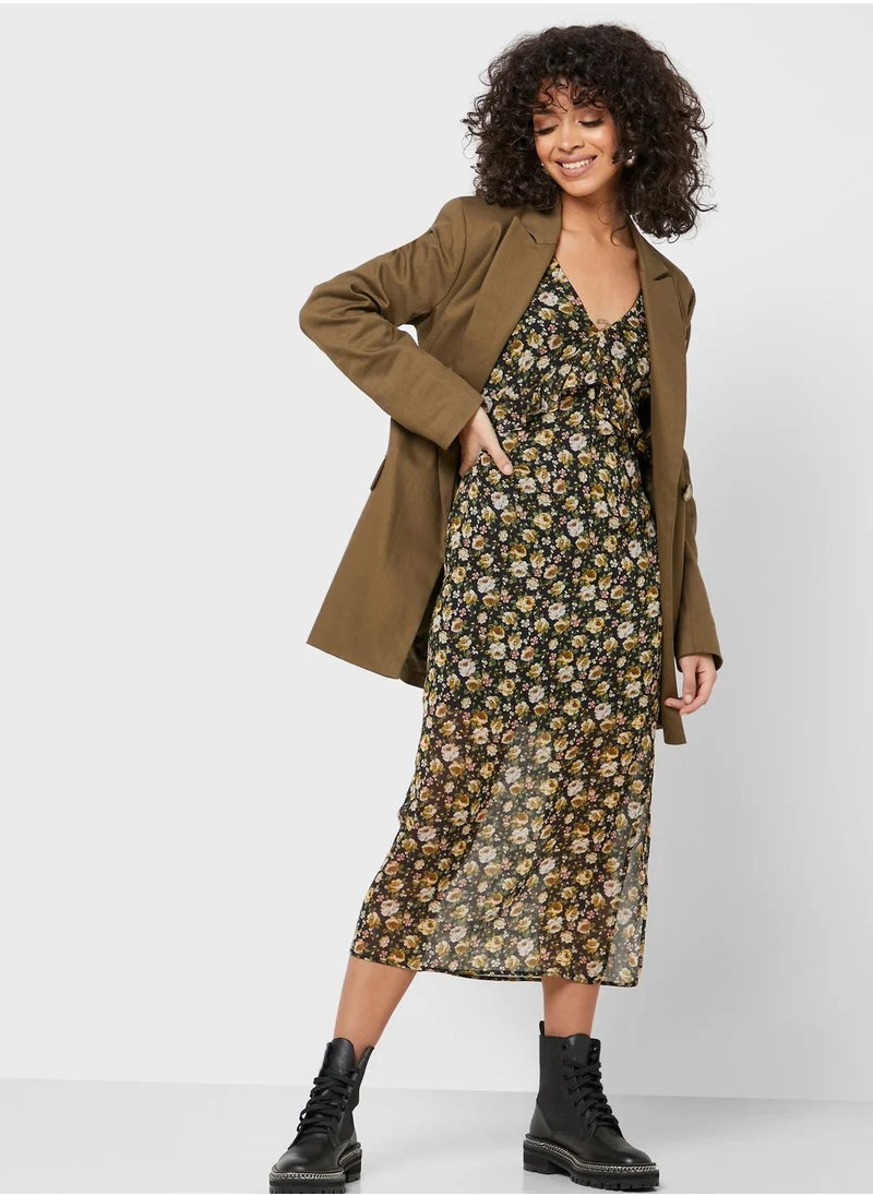 TOPSHOP Ruffle Detail Dress