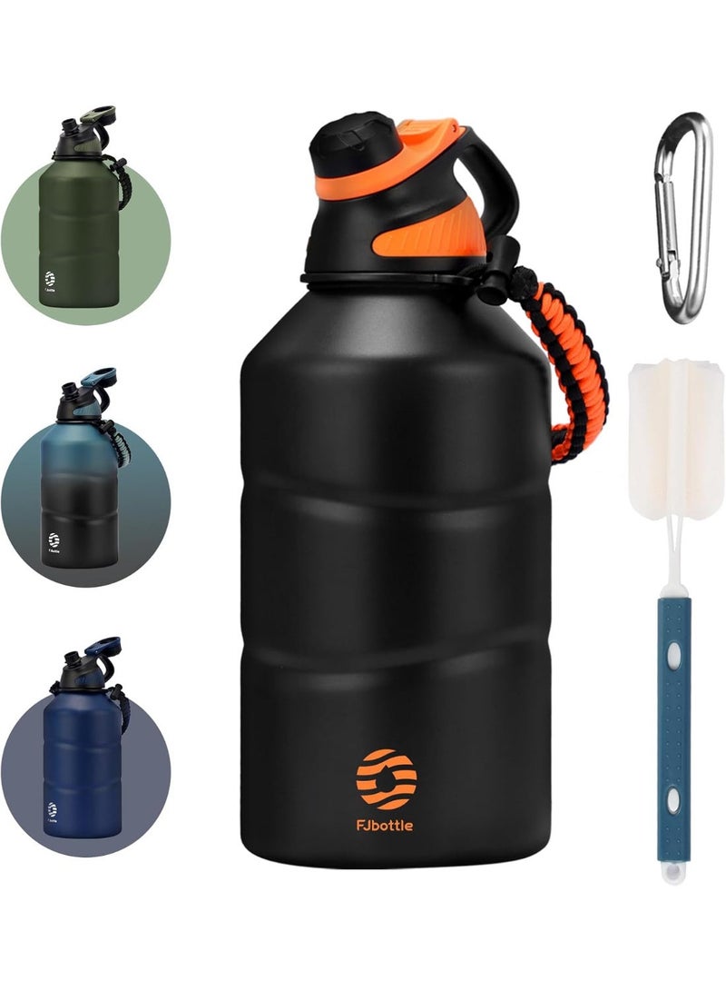 Fjbottle Stainless Steel Water Bottle 1.9L Double-Walled with Magnetic Lid, BPA Free Vacuum Insulated Water Bottle, Big Metal Drinking Bottle Large Capacity Jug Leak-Proof for Sports, Camping, Gym - Image 1