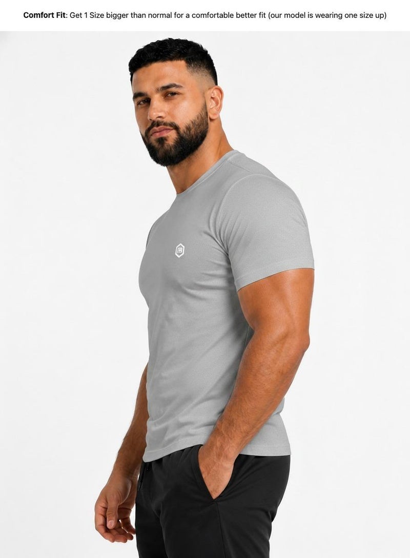 بريما إيس رجالي T-Shirt عشاق الجيم Grey - Image 3