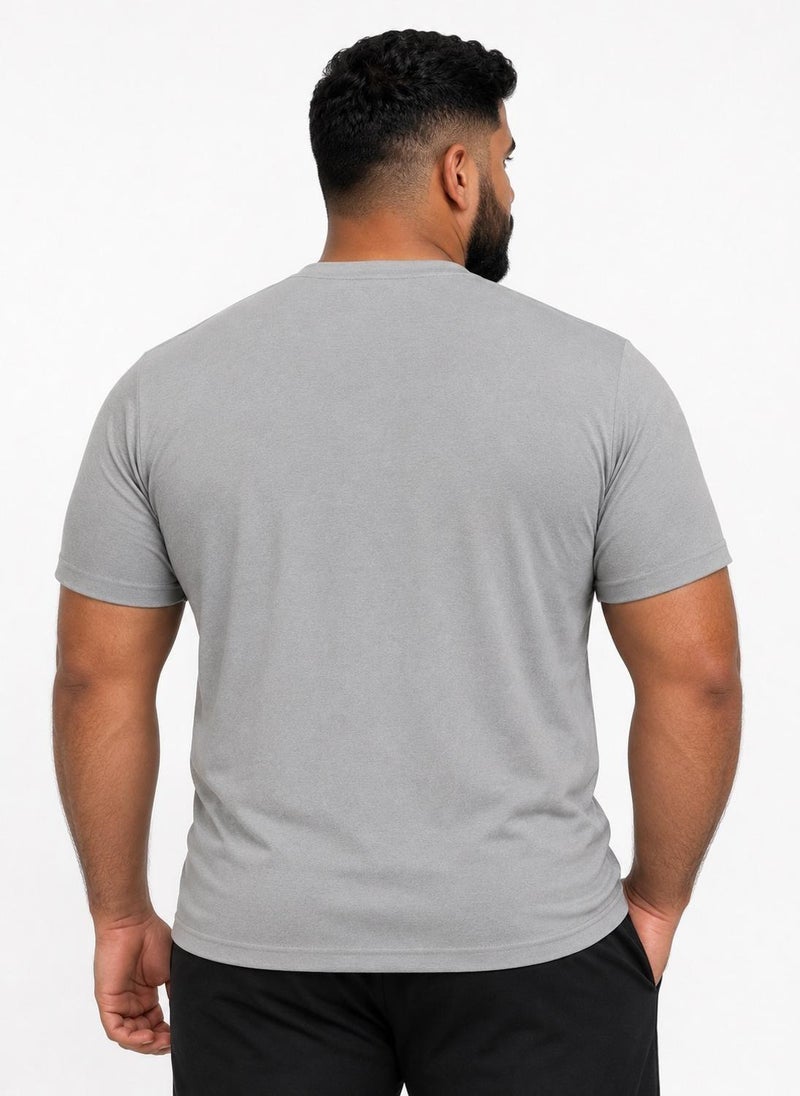 Prima Ace Plus Size Men's T-Shirt Gym Addict Grey - Image 3