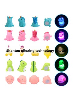 Generic Touch Light-emitting Water Lamp Dinosaur Unicorn Engineering Vehicle Baby Bath Toy With Light Playing Water Animal Suit-Color:Light-emitting Water Lamp Style Random/only  - Image 3