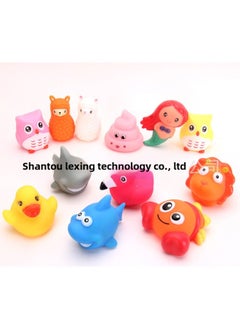 Generic Touch Light-emitting Water Lamp Dinosaur Unicorn Engineering Vehicle Baby Bath Toy With Light Playing Water Animal Suit-Color:Light-emitting Water Lamp Style Random/only  - Image 1