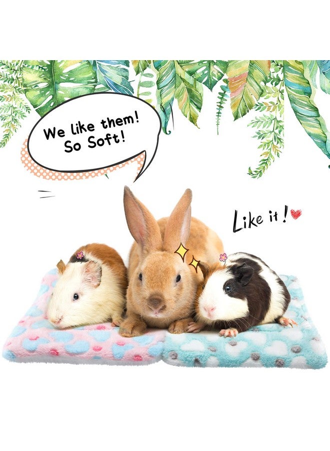 Jetec 4-Piece Rabbit Bunny Bed - 10 x 11 Inch Guinea Pig Bed Mats - Plush Bunny Pad Mats for Small Animals, Dogs, Cats, Hamsters - Heart Pattern - Image 4