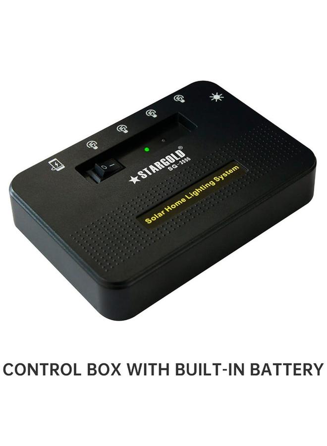 Stargold Solar Lighting System 4W Solar Panel With 10 In 1 Charging Cable Control Box With Built In Battery - Image 3