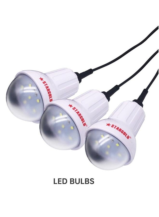 Stargold Solar Lighting System 4W Solar Panel With 10 In 1 Charging Cable Control Box With Built In Battery - Image 2