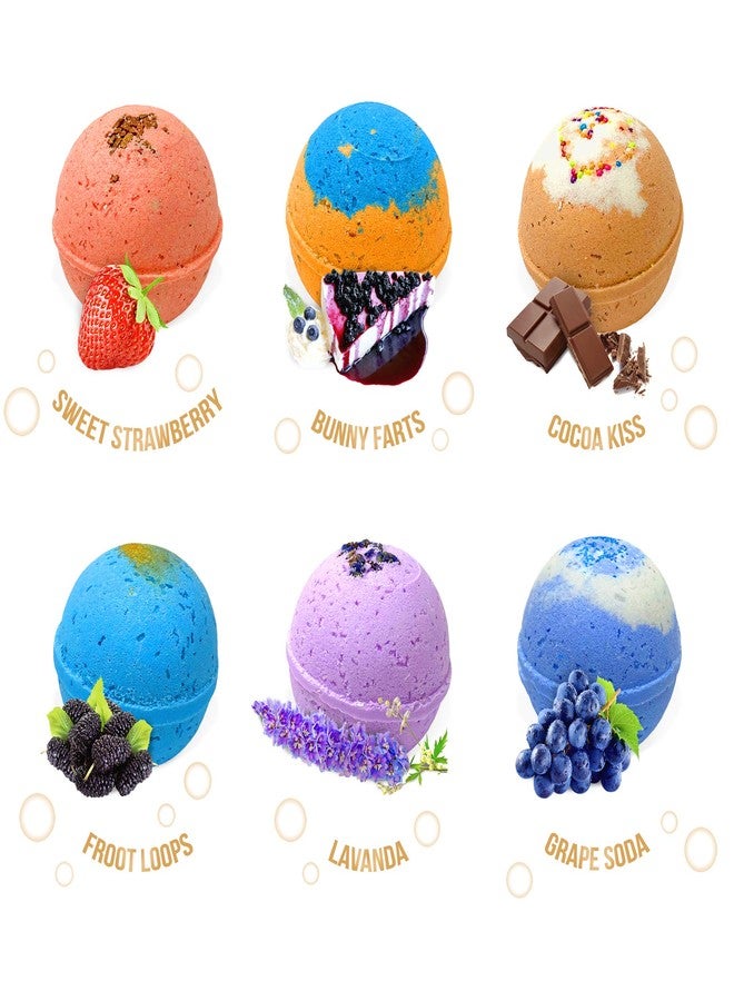 Relaxcation 12 قنابل استحمام عضوية للنساء للاسترخاء | مصنوعة يدويًا في الولايات المتحدة الأمريكية مع أملاح الاستحمام وزيت الزيتون المرطب وزيوت جوز الهند | 12 رائحة مختلفة للعلاج بالروائح | هدية للنساء - Image 4