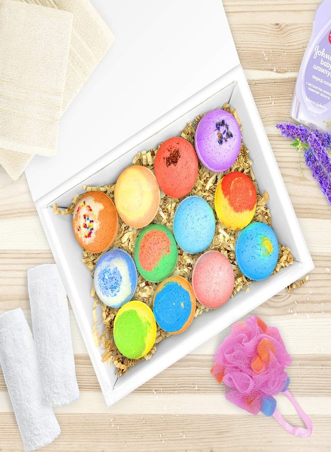 Relaxcation 12 قنابل استحمام عضوية للنساء للاسترخاء | مصنوعة يدويًا في الولايات المتحدة الأمريكية مع أملاح الاستحمام وزيت الزيتون المرطب وزيوت جوز الهند | 12 رائحة مختلفة للعلاج بالروائح | هدية للنساء - Image 5