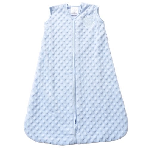 HALO Sleepsack Wearable Blanket, Velboa, TOG 1.5, Blue Plush Dots, Large - Image 3