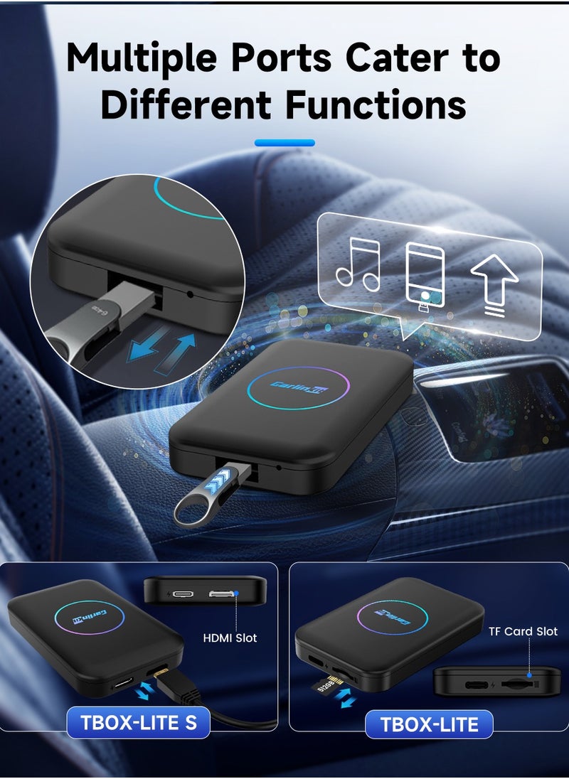 Carlinkit - CarlinKit Lite S Android TV Box 5In1 2GB RAM + 16GB ROM Wireless Adapter Support Netflix IPTV Wireless Android Auto&CarPlay Dongle For Car Radio HDMI Output 1080P - Image 1