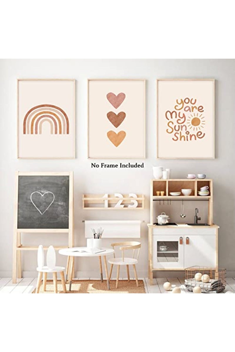 Pennclys Boho Nursery Wall Art Set - You Are My Sunshine - Image 2