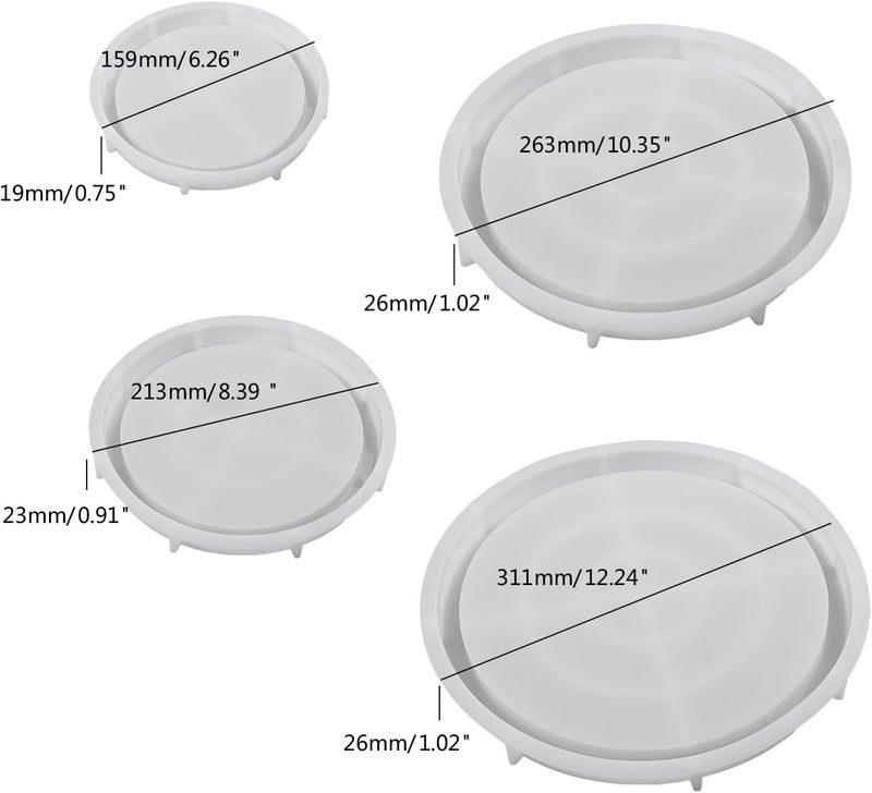 RKPM HOMES RKPM HOMES Round Coaster Mould I Silicone Epoxy Resin Casting Tray I Dish Mold for DIY Homemade Ornament Art Crafts Jewelry Storage Box Ring Trinket Container Cups Mats Candle Holder Home Dcor XL  - Image 2