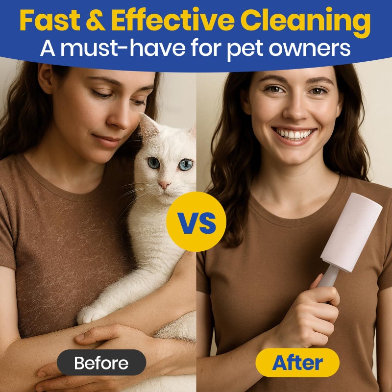 DELOMO Lint Roller 1,000 Sheets (5 Rollers + 5 Refills) - Lint Rollers for Pet Hair Extra Sticky, Mega Value Pet Hair Removal Tool for Clothes/Couch/Furniture/Car for Pet Owners - Image 3