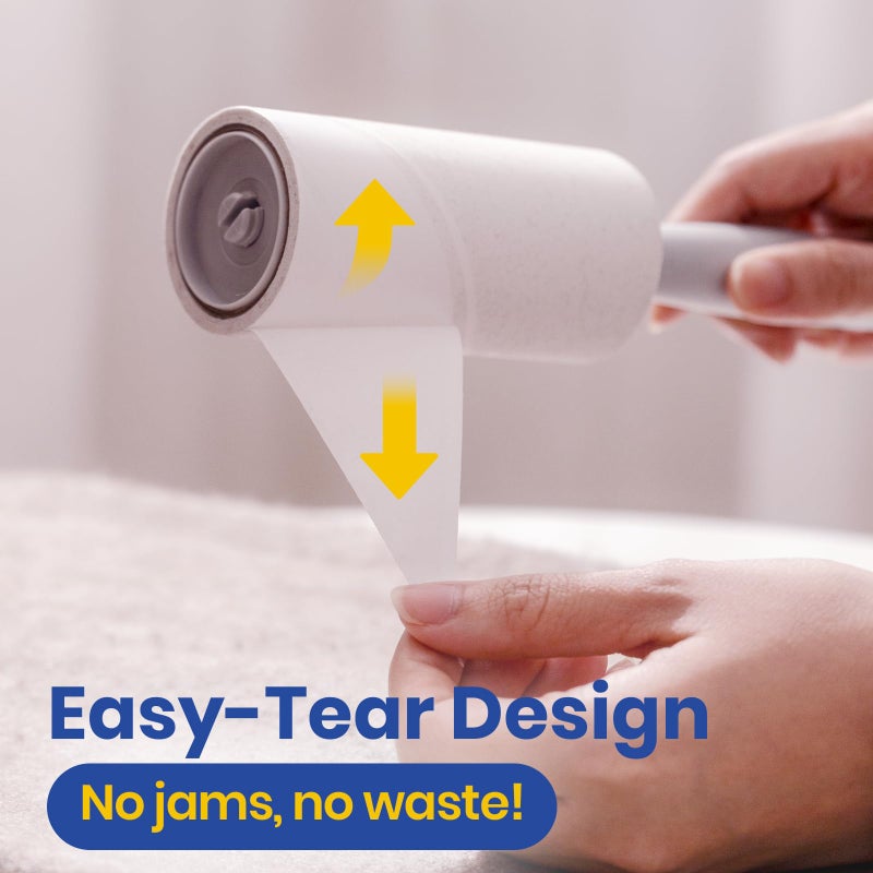 DELOMO Lint Roller 1,000 Sheets (5 Rollers + 5 Refills) - Lint Rollers for Pet Hair Extra Sticky, Mega Value Pet Hair Removal Tool for Clothes/Couch/Furniture/Car for Pet Owners - Image 4
