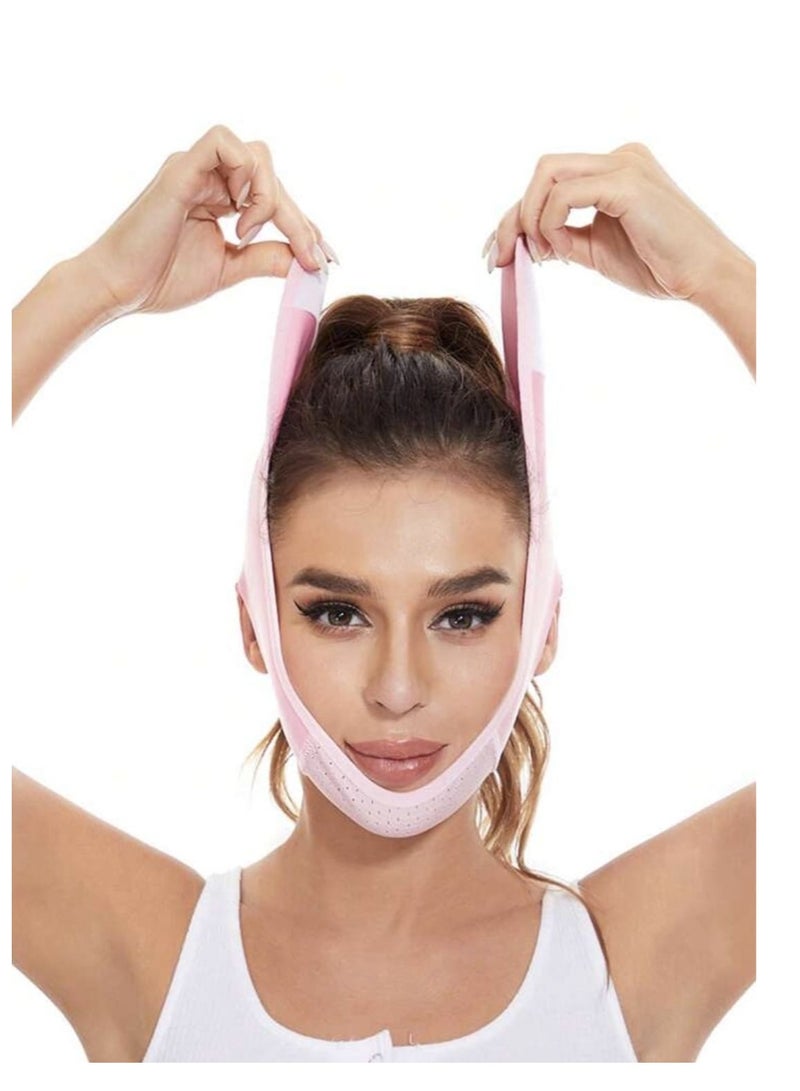 Generic Reusable Face Mask, Jaw Line Mask, Double Chin Lifter, Chin Patch, Chin Strap, V-Shape Strap, V-Shape Sagging Mask, Perfect as a Gift for a Friend  - Image 2