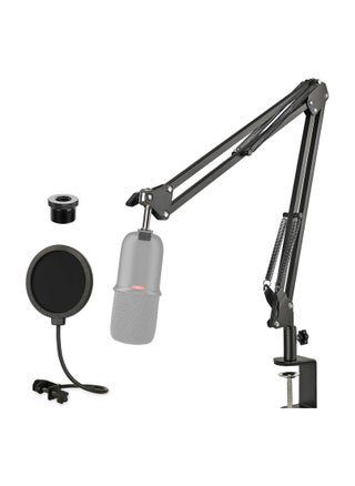 HyperX SoloCast Boom Arm Stand with Pop Filter - Adjustable Mic Boom Arm with Upgraded Desk Clamp for SoloCast Condenser Mic - pzsku/ZE41203F0F763EF6BBE02Z/45/_/1718889627/de86252a-d1af-4b9a-b3a2-b1336d58b47f