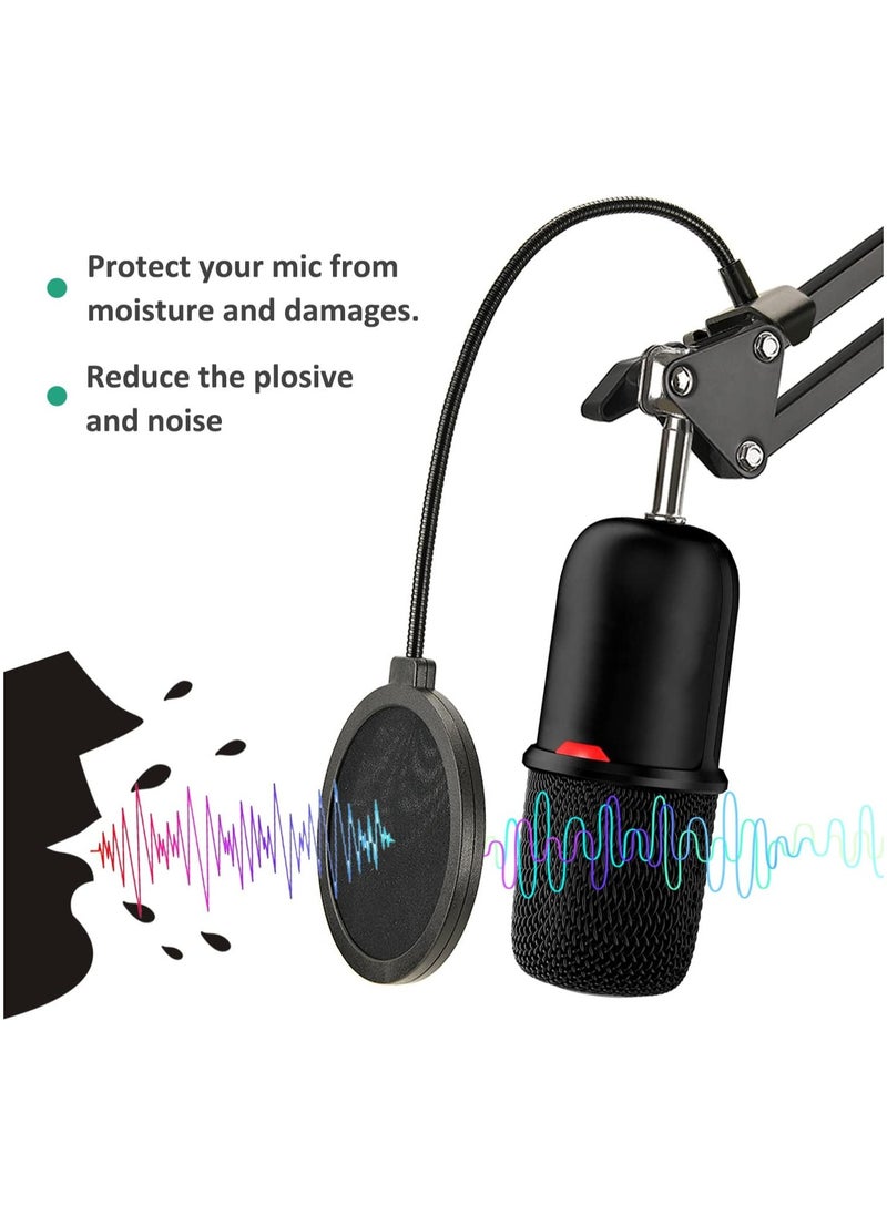 ZealSound - HyperX SoloCast Boom Arm Stand with Pop Filter - Adjustable Mic Boom Arm with Upgraded Desk Clamp for SoloCast Condenser Mic - Image 1