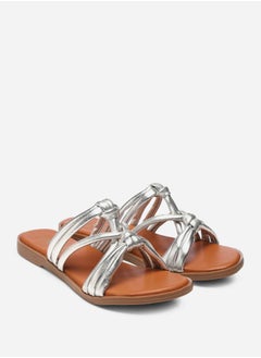 GNIST Solid Knot Strap Flat Sandals by Styli  - Image 2