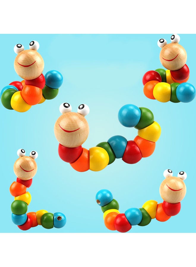 Wooden Worm Insert Puzzle Educational Toy - Image 2