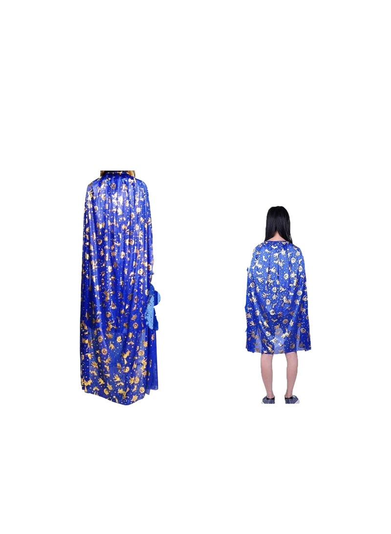 Blue Wizard Cloak for Adults – Elegance of the Night and the Magic of the Stars - Image 2