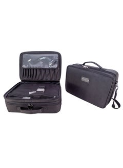 MAYLAN Professional Storage Partition Cosmetic Box Three Waterproof Layer Travel MakeUp Bag Black  - Image 3