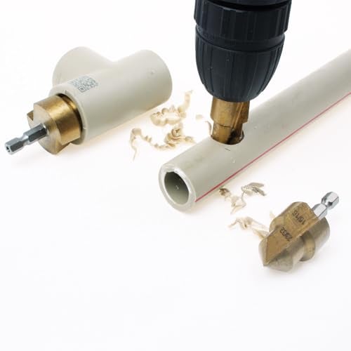 AUTOTOOLHOME 3Pack PPR Lifting Stepped Drill Bit Reamer Drill for Water Pipe Tube Repair Drill Connection Tool for 1/2" 3/4" 1inch Pipes 1/4 Hex Shank Quick Change - Image 2