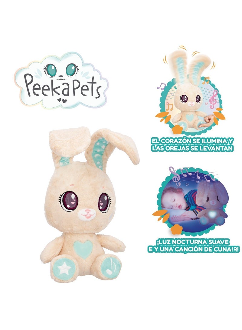 PeekaPets Interactive Bunny Plush – Musical Stuffed Rabbit with Moving Ears, Soft Cuddly Toy for Kids Perfect Gift - Image 3