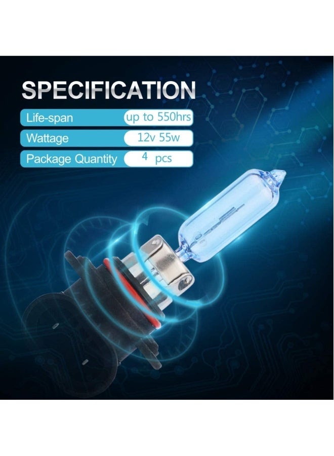 Loquat 4PCS H11 Halogen Bulb, Low Beam Headlight Fog Light Replacement High Brightness Bulb 150% Enhanced Illumination Durable Halogen Headlamp Night Driving Safety for Standard 711 55W Bulb - Image 2