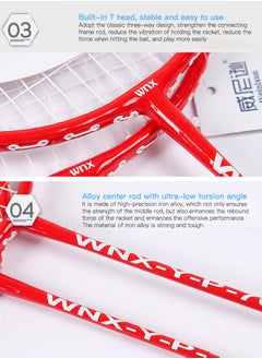 Weinixun Badminton Racket Durable Adult Set Training Dribbling  - Image 5