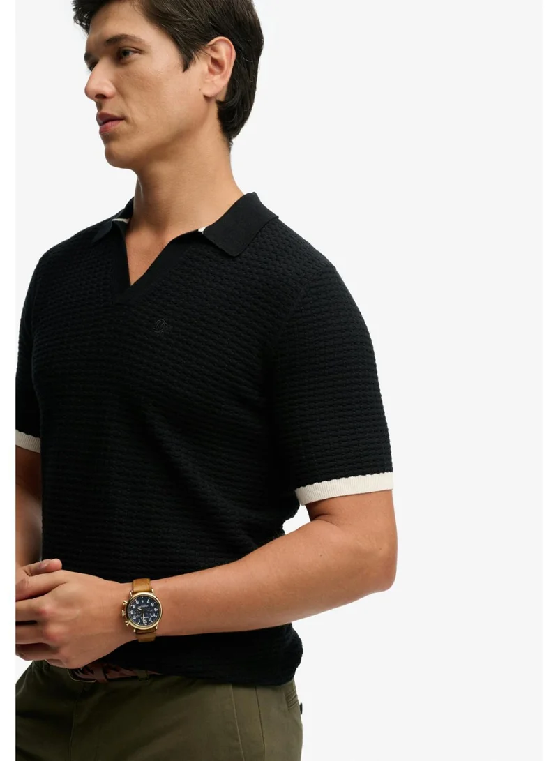Superdry  Johnny Collar Knitted Polo Shirt for Men | Best Price UAE