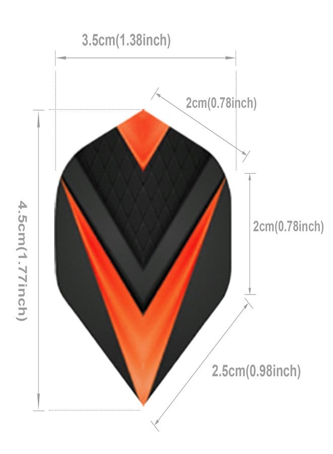 Deetenks 110PCS Dart Flights 22 Sets Durable Standard PET Dart Flights Replacement Feather Tail Wing for Soft Tip Steel Tip Darts - Image 3
