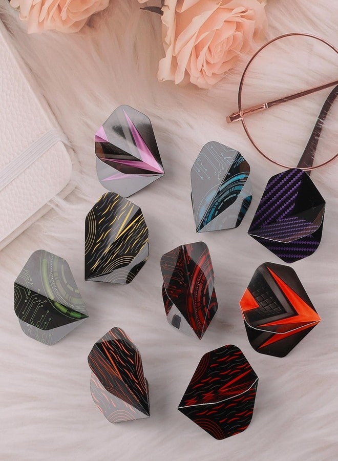 Deetenks 110PCS Dart Flights 22 Sets Durable Standard PET Dart Flights Replacement Feather Tail Wing for Soft Tip Steel Tip Darts - Image 4