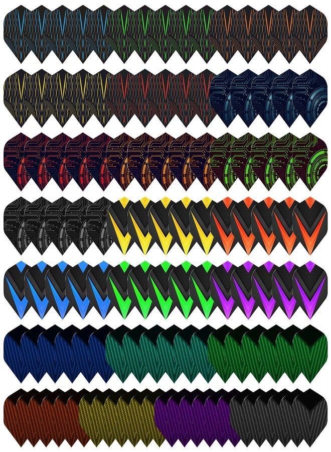Deetenks 110PCS Dart Flights 22 Sets Durable Standard PET Dart Flights Replacement Feather Tail Wing for Soft Tip Steel Tip Darts - Image 1