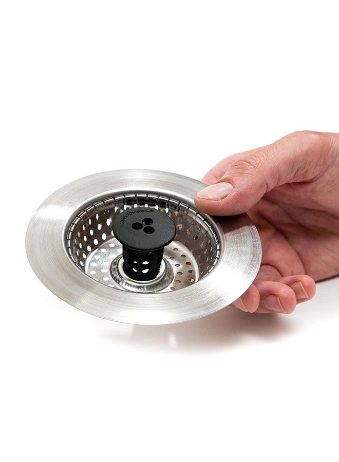 سينك شروم سلة مصفاة حوض SinkShroom الثورية المقاومة للانسداد، قطعتان، من الفولاذ المقاوم للصدأ - Image 2