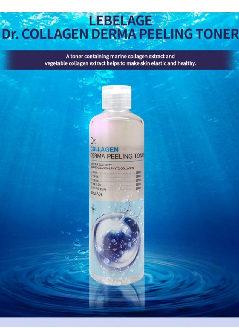 Lebelage KOREAN PRODUCT TONER - LEBELAGE DR.COLLAGEN DERMA PEELING TONER 310 ml  - Image 2