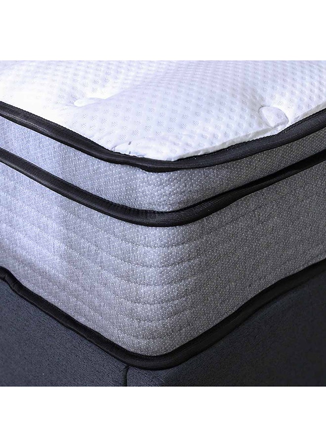 DANUBE HOME Danube Home Cloud Gel Memory Foam with Pocket Spring Super King Mattress Medium Firm Feel Super King Bed Mattress Spine Balance For Pressure Relief L200xW200 cm Thickness 28 cm White/Grey  - Image 1