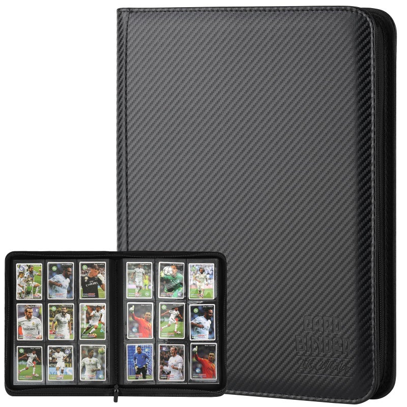 Arkeiliy Trading Card Binder, Premium 9 Pocket Double Sided 540 Pocket PU Card Collection Binder, Collectible Trading Card Albums for MTG, TCG, Sport Card, Game Cards (Black 1) - Image 1