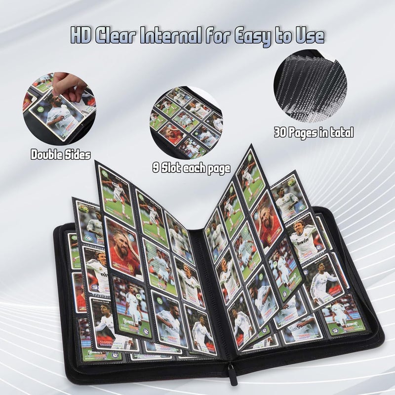Arkeiliy Trading Card Binder, Premium 9 Pocket Double Sided 540 Pocket PU Card Collection Binder, Collectible Trading Card Albums for MTG, TCG, Sport Card, Game Cards (Black 1) - Image 5
