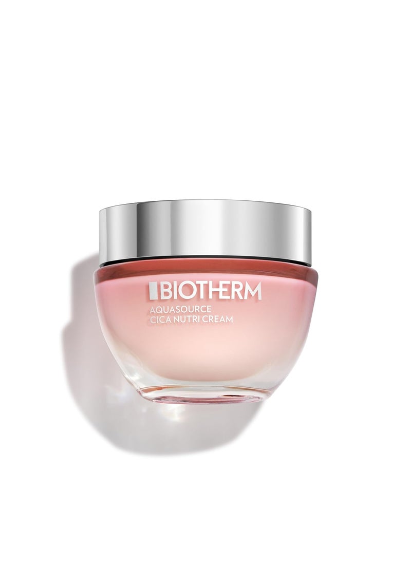 BIOTHERM Biotherm Aquasource Cica Nutri Cream For Dry To Normal Skin Infused With Centella Asiatica And Biotech Plankton For Soothed Softer And Luminous Skin 17 Fl Oz 