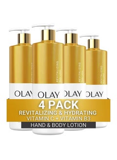 Lay Revitalizing & Hydrating Body Lotion For Women With Lightweight Vitamin C Visibly Improves Skin   17 Fl Oz (Pack Of 4)