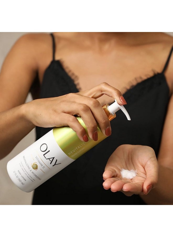 Olay - Lay Revitalizing & Hydrating Body Lotion For Women With Lightweight Vitamin C Visibly Improves Skin   17 Fl Oz (Pack Of 4) - Image 1